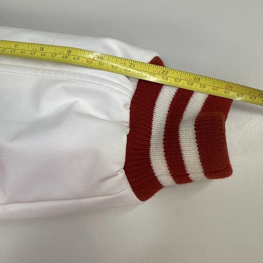 Maverick‎  Letterman Jacket Medium Red And White